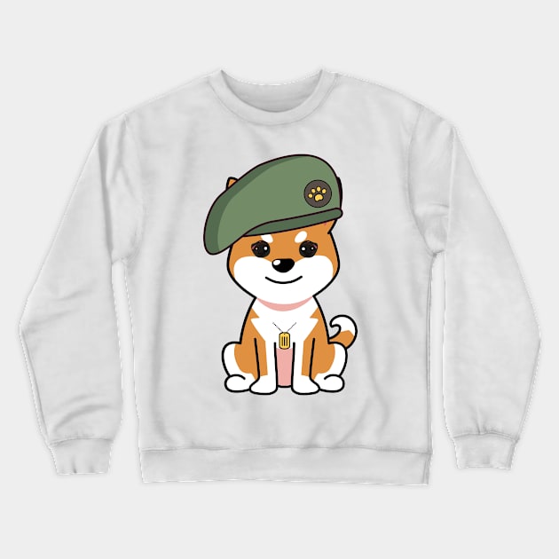 Green Beret orange dog Crewneck Sweatshirt by Pet Station